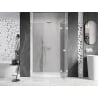 Mexen Lunar L right swing shower door 135 cm, transparent, white - 834SL-135-050-20-00-P