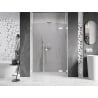 Mexen Lunar L right swing shower door 135 cm, transparent, white - 834SL-135-050-20-00-P