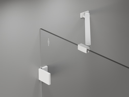 Mexen Lunar 2-winged left shower screen 140 x 150 cm, transparent, white - 897-140-100-20-00-L