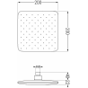 Mexen D-62 showerhead 20x20 cm, white - 79762-20