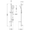 Mexen DQ73 sliding shower set, Chrome - 785734581-00