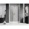 Mexen Lunar L Shower Door Hinged Right 140 cm, Transparent, Brushed Gold - 834SL-140-050-55-00-P
