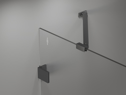 Mexen Lunar 2-panel left shower screen 130 x 150 cm, transparent, brushed gun gray - 897-130-100-66-00-L
