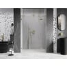 Mexen Lunar L right hinged shower door 145 cm, transparent, brushed gold - 834SL-145-050-55-00-P
