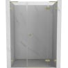 Mexen Lunar L right hinged shower door 145 cm, transparent, brushed gold - 834SL-145-050-55-00-P
