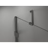 Mexen Lunar 2-Wing Left Shower Screen 80 x 150 cm, Transparent, Gun Metal - 897-080-100-95-00-L