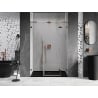 Mexen Lunar L right swing shower door 135 cm, transparent, rose gold - 834SL-135-050-60-00-P
