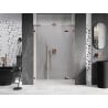 Mexen Lunar L right swing shower door 135 cm, transparent, rose gold - 834SL-135-050-60-00-P