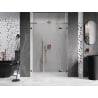 Mexen Lunar L right swing shower door 135 cm, transparent, rose gold - 834SL-135-050-60-00-P