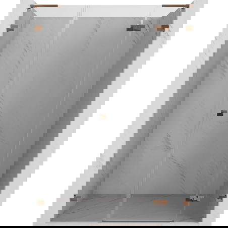 Mexen Lunar L right shower door 140 cm, transparent, rose gold - 834SL-140-050-60-00-P