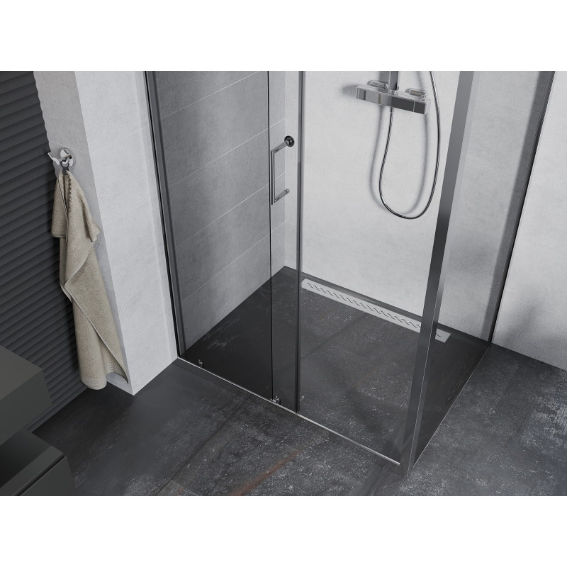 Mexen Apia sliding shower enclosure 125 x 90 cm, transparent, chrome - 840-125-090-01-00