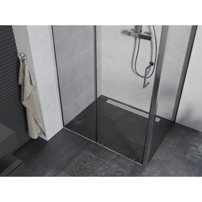 Mexen Apia sliding shower enclosure 125 x 90 cm, transparent, chrome - 840-125-090-01-00