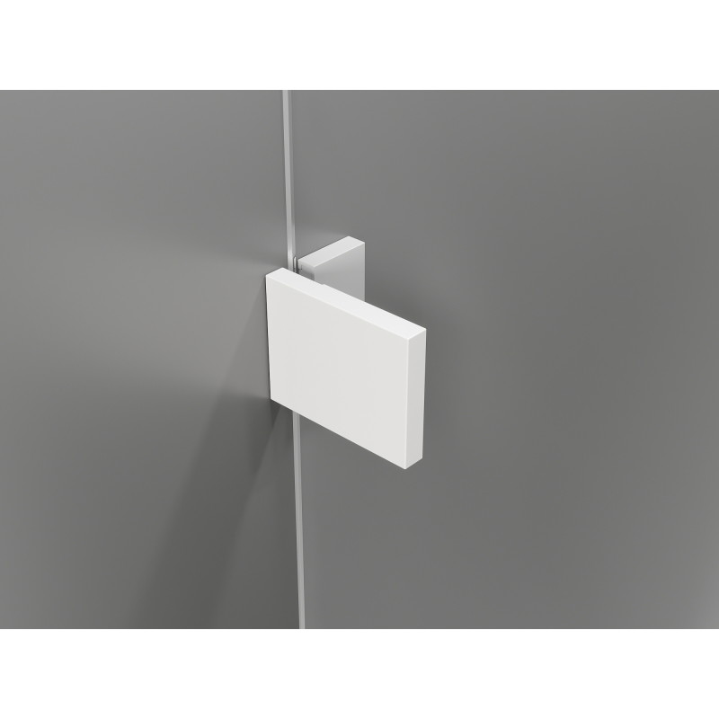 Mexen Lunar two-panel right bath screen 120 x 150 cm, transparent, white - 897-120-100-20-00-P