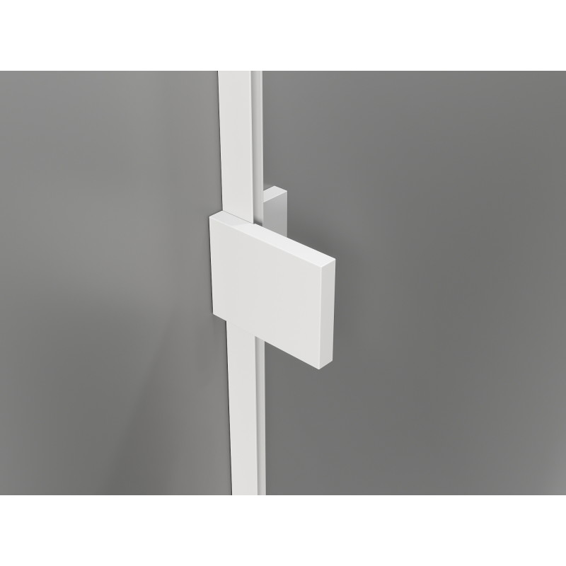 Mexen Lunar two-panel right bath screen 120 x 150 cm, transparent, white - 897-120-100-20-00-P