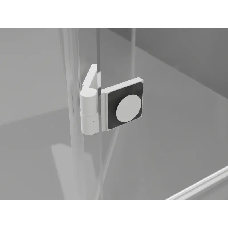 Mexen Lunar 2-Panel Right-Hand Shower Screen 120 x 150 cm, Transparent, White - 897-120-100-20-00-P