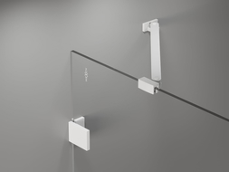 Mexen Lunar 2-Panel Right-Hand Shower Screen 120 x 150 cm, Transparent, White - 897-120-100-20-00-P