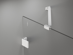 Mexen Lunar two-panel right bath screen 120 x 150 cm, transparent, white - 897-120-100-20-00-P