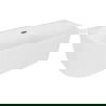 Mexen Sella freestanding wall-mounted bathtub 170 x 80 cm, matte white, gun metal overflow - 52711708000-95