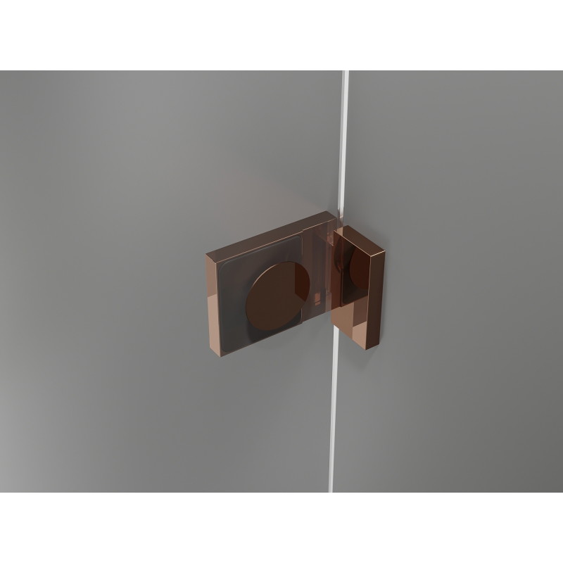 Mexen Lunar 2-panel Bathtub Screen Right 90 x 150 cm, Transparent, Rose Gold - 897-090-100-60-00-P