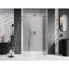 Mexen Lunar L right hinged shower door 155 cm, transparent, brushed copper - 834SL-155-050-65-00-P
