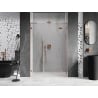Mexen Lunar L right hinged shower door 155 cm, transparent, brushed copper - 834SL-155-050-65-00-P