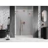 Mexen Lunar L right hinged shower door 155 cm, transparent, brushed copper - 834SL-155-050-65-00-P