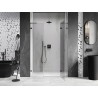 Mexen Lunar L right hinging shower door, 140 cm, transparent, brushed gun gray - 834SL-140-050-66-00-P