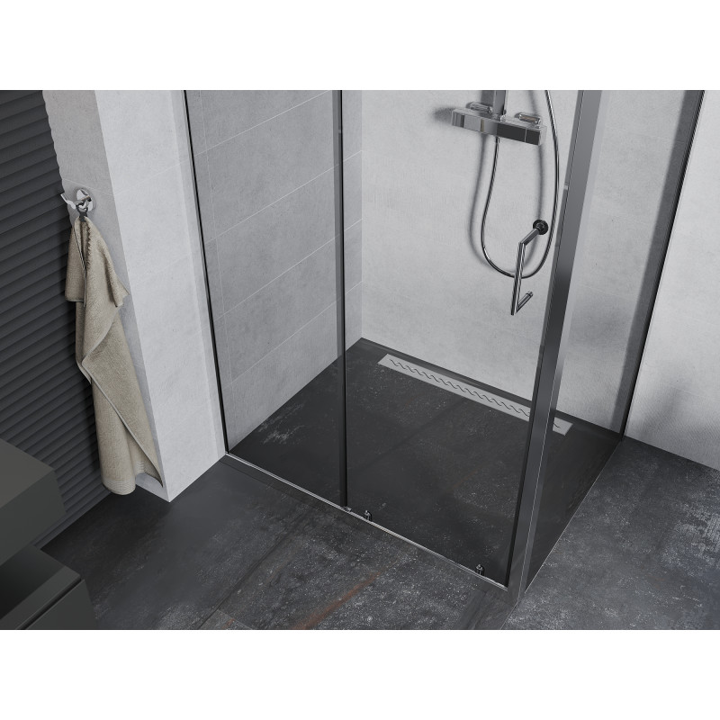 Mexen Apia sliding shower enclosure 135 x 90 cm, transparent, chrome - 840-135-090-01-00