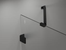 Mexen Lunar Shower Screen 2-Panel Right 90 x 150 cm, Transparent, Black - 897-090-100-70-00-P