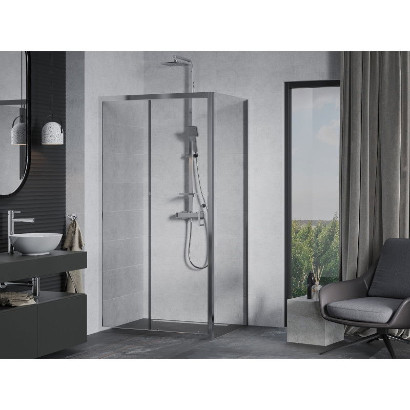 Mexen Apia sliding shower enclosure 140 x 70 cm, transparent, chrome - 840-140-070-01-00