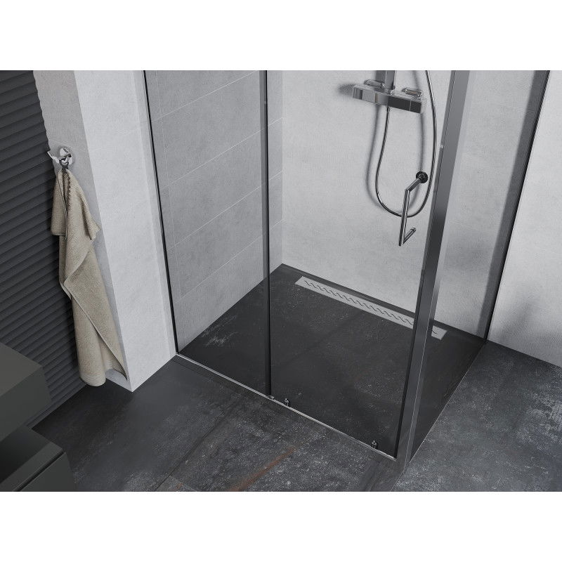 Mexen Apia sliding shower cabin 140 x 80 cm, transparent, chrome - 840-140-080-01-00