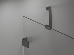 Mexen Lunar 2-Panel Shower Screen Right 120 x 150 cm, Transparent, Gun Metal - 897-120-100-95-00-P