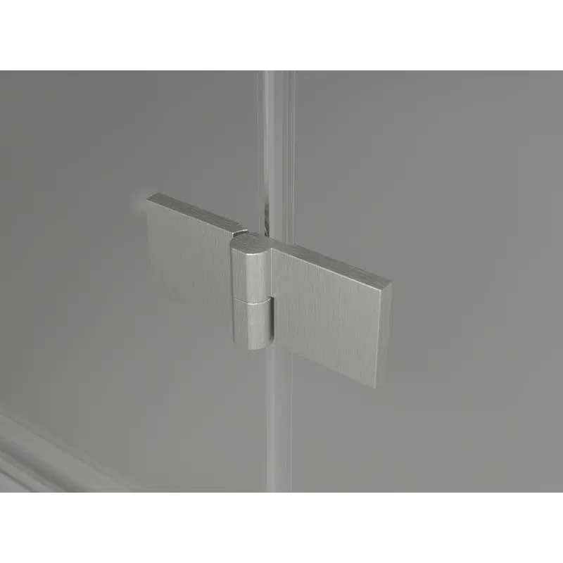 Mexen Lunar 2-Panel Shower Screen Right 80 x 150 cm, Transparent, Brushed Nickel - 897-080-100-97-00-P