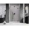 Mexen Lunar L 135 cm Right Hinged Shower Door, Transparent, Black - 834SL-135-050-70-00-P