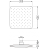 Mexen D-62 shower head 20x20 cm, brushed gun gray - 79762-66