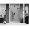 Mexen Lunar L 140 cm Right Hinged Shower Door, Transparent, Black - 834SL-140-050-70-00-P