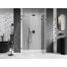 Mexen Lunar L right-hand hinged shower door 155 cm, transparent, gun metal - 834SL-155-050-95-00-P