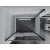 Mexen Apia sliding shower cabin 135 x 100 cm, white stripes, chrome - 840-135-100-01-20
