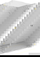 Mexen Lunar-B L right hinged shower enclosure 90 x 70 cm, transparent, gold - 832L-090-070-50-00-P