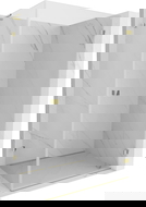 Mexen Lunar-B L folding shower cabin right 90 x 80 cm, transparent, gold - 832L-090-080-50-00-P