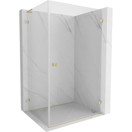 Mexen Lunar-B L shower enclosure right-hand 100 x 90 cm, transparent, brushed gold - 832L-100-090-55-00-P