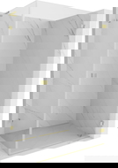 Mexen Lunar-B L Hinged Shower Enclosure Right 85 x 80 cm, Transparent, Brushed Gold - 832L-085-080-55-00-P