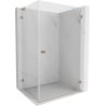 Mexen Lunar-B L Right Swing Shower Enclosure 90 x 70 cm, Transparent, Brushed Copper - 832L-090-070-65-00-P