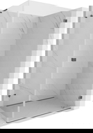 Mexen Lunar-B L Right-Hinged Shower Enclosure 95 x 90 cm, Transparent, Brushed Gun Gray - 832L-095-090-66-00-P