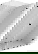 Mexen Lunar-B L Right Hinged Shower Enclosure 85 x 80 cm, Transparent, Black - 832L-085-080-70-00-P