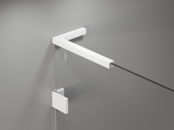 Mexen Lunar L shower screen 2-wing right 80 x 150 cm, transparent, white - 897L-080-100-20-00-P