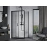 Mexen Apia Sliding Shower Enclosure 135 x 100 cm, Transparent, Black - 840-135-100-70-00