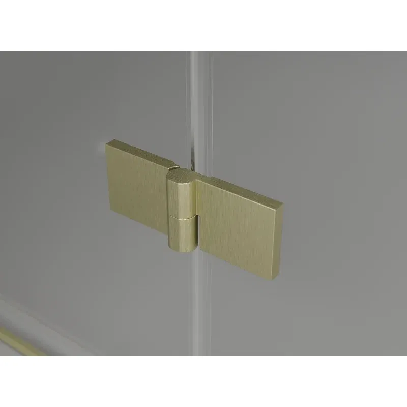 Mexen Lunar L 2-panel left-sided bath screen 90 x 150 cm, transparent, brushed gold - 897L-090-100-55-00-L