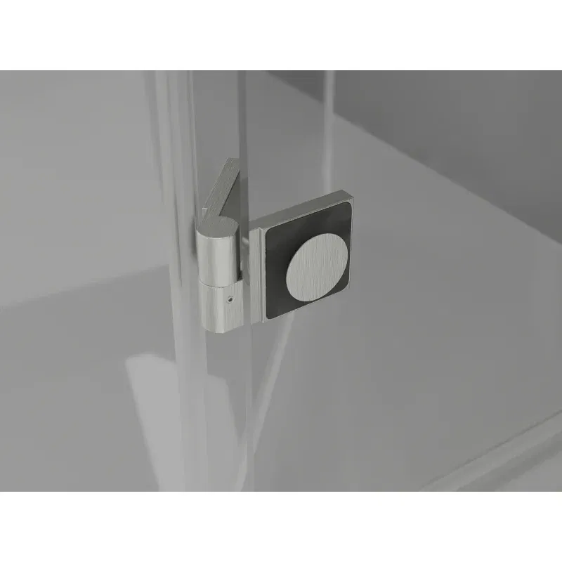 Mexen Lunar L 2-panel right-hand bath screen 80 x 150 cm, transparent, brushed nickel - 897L-080-100-97-00-P