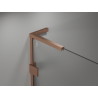 Mexen Lunar L bathtub screen 2-wing left 100 x 150 cm, transparent, brushed copper - 897L-100-100-65-00-L
